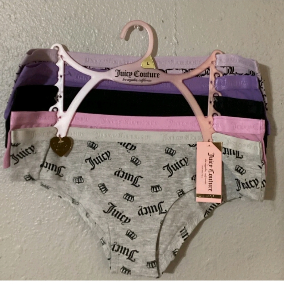JUICY COUTURE 5-Pack Women Large No Panty Lines Panties. NWTS
